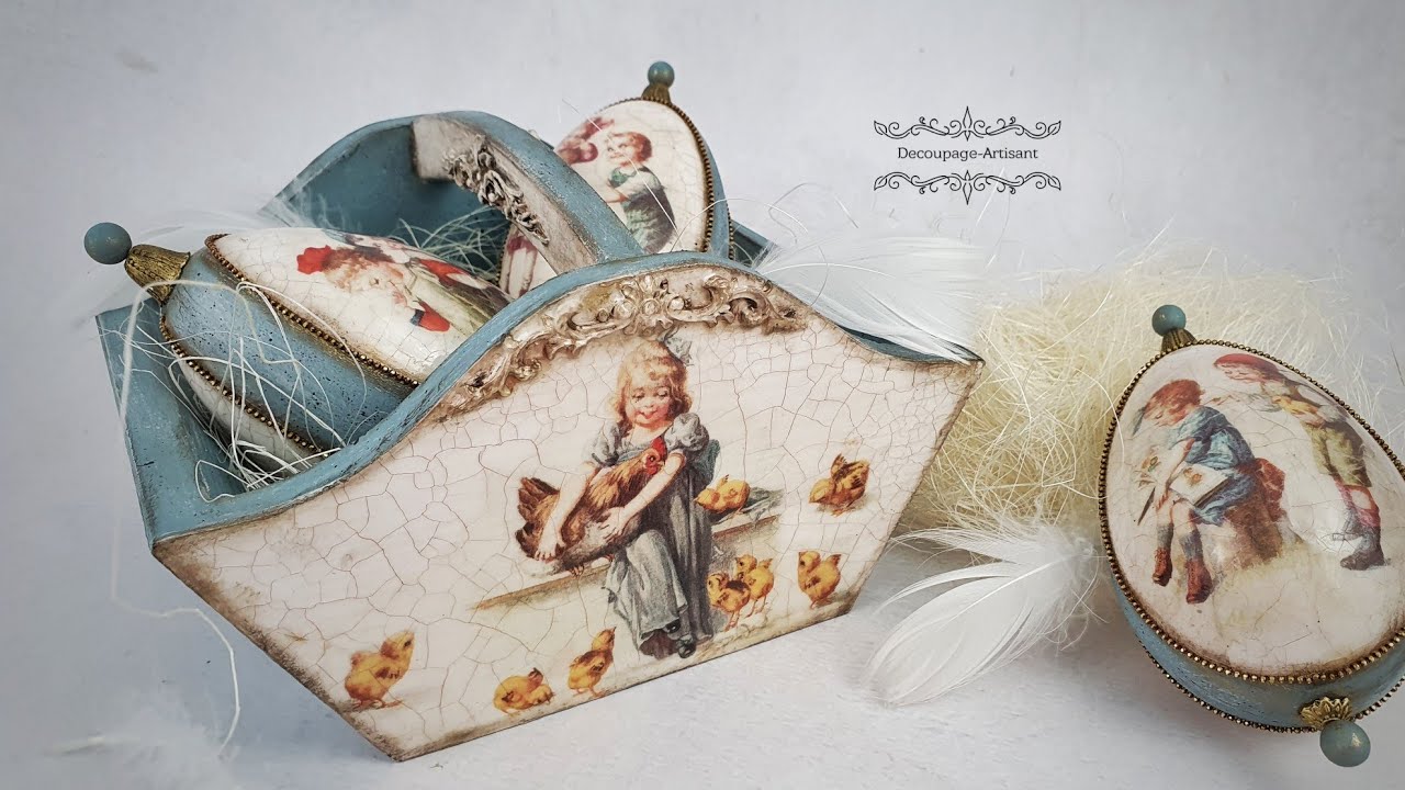 Decoupage # basket decorated in vintage style  #itdcollection  #pentart         # DIY tutorial...