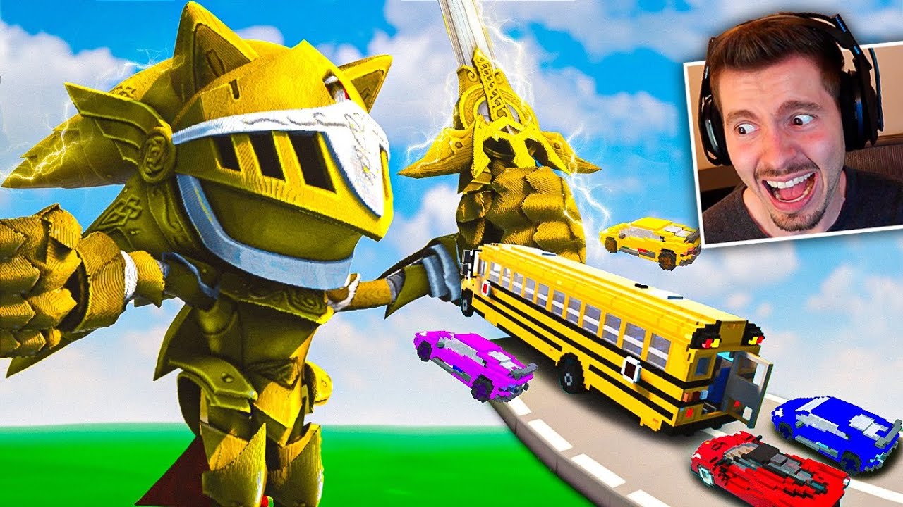 CARROS vs SONIC Excalibur (INDESTRUTÍVEL) no Teardown