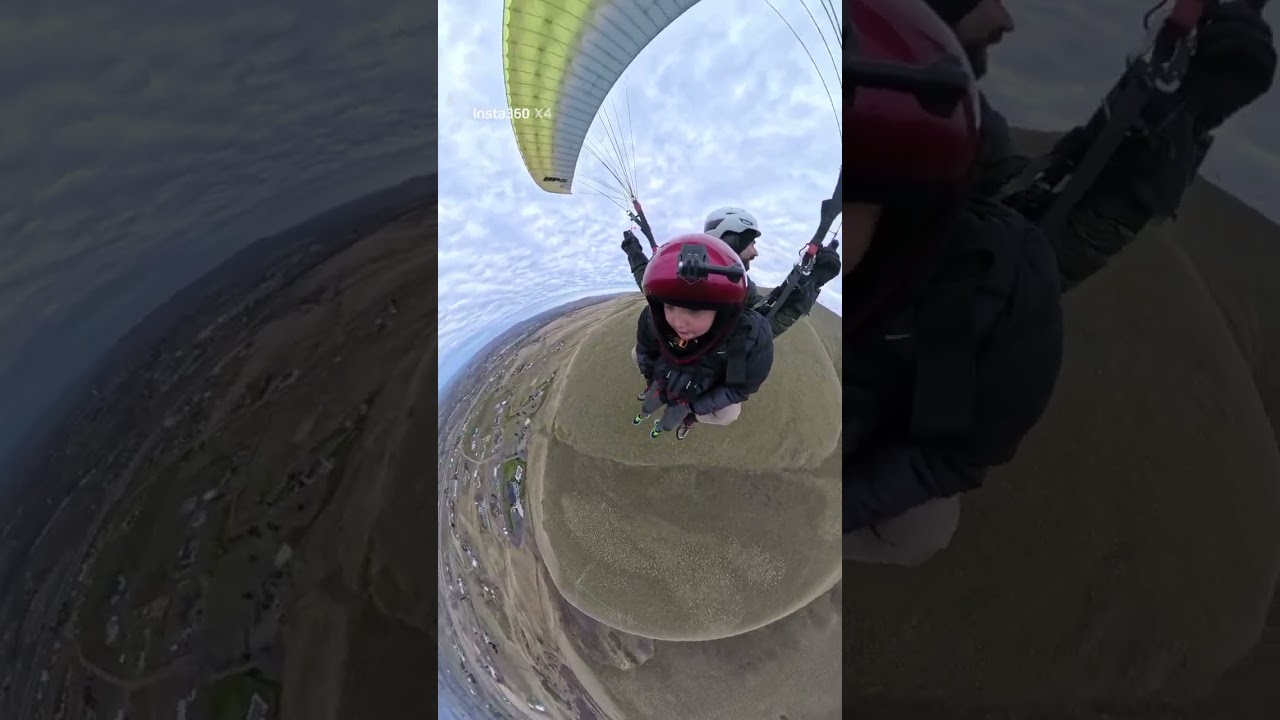 My boy does his first tandem