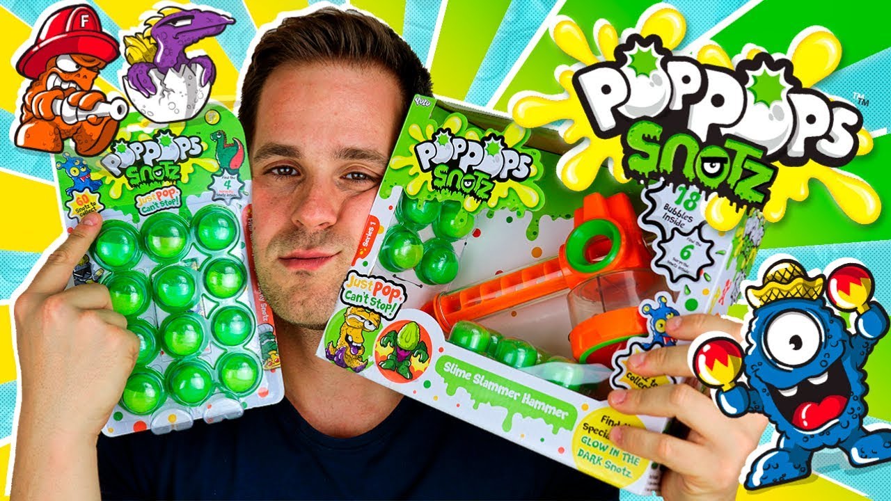 Pop Pops Snotz Series 1 UNBOXING SLIME SLAMMER HAMMER en Pe Toys