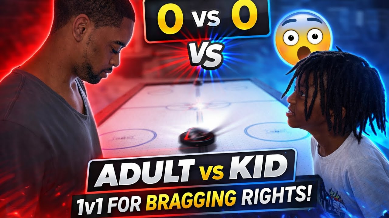 ADULT vs KID Air Hockey… This Got INTENSE 😳”