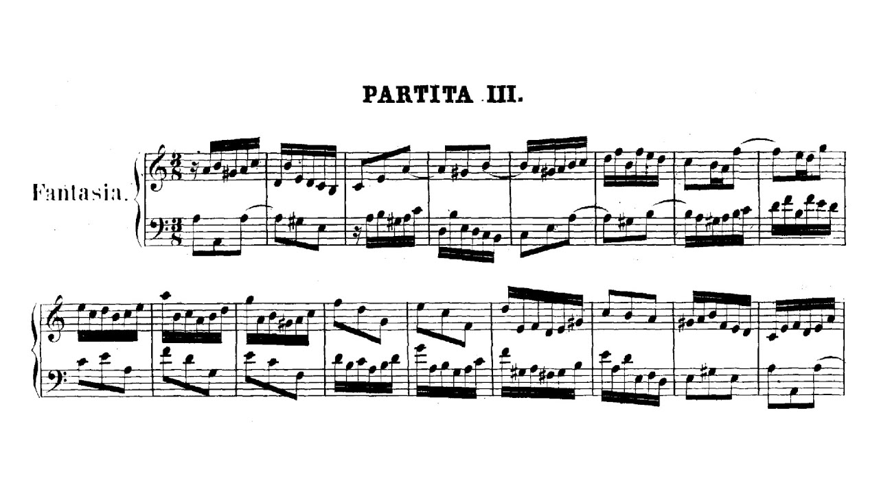 Bach: Keyboard Partita No. 3 in A minor, BWV 827 [Gould]