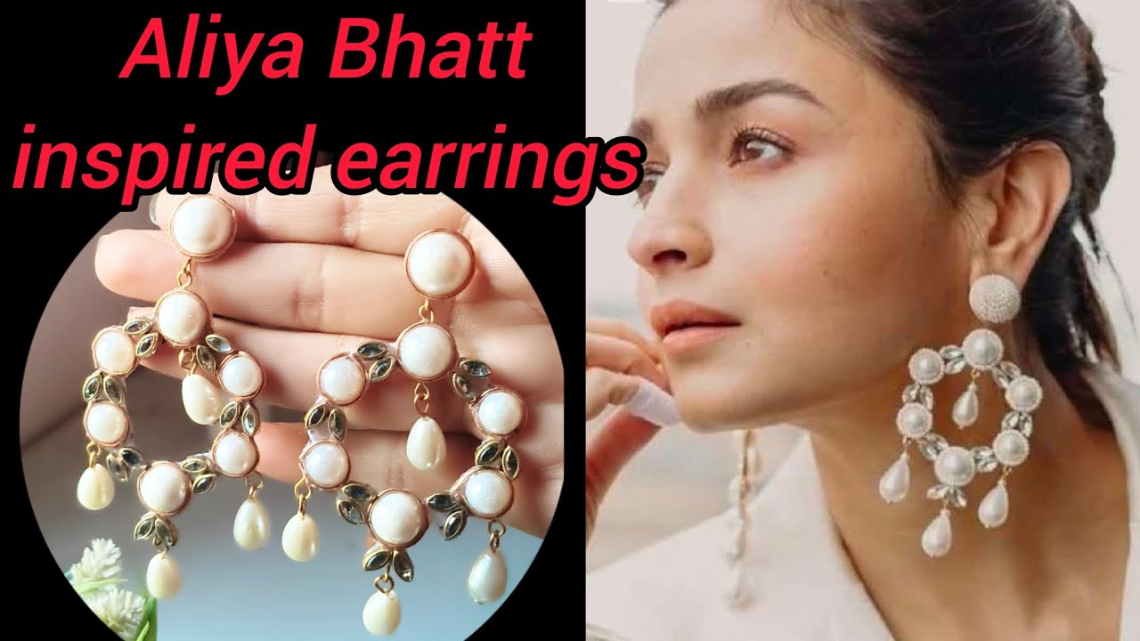 Diy Aliya Bhatt inspired earrings | Aliya Bhatt met Gala earrings |diy Aliya Bhatt earrings#metgala 