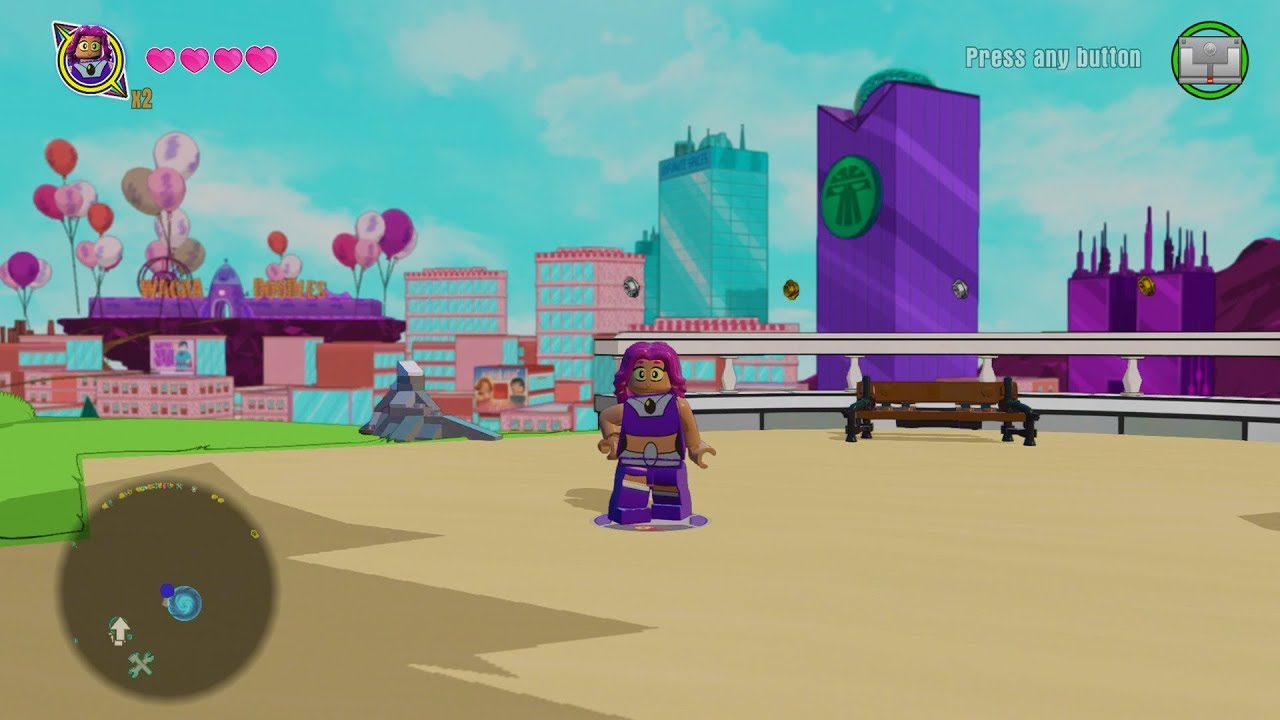 LEGO Dimensions - Teen Titans Go World - Open World Free Roam Gameplay
