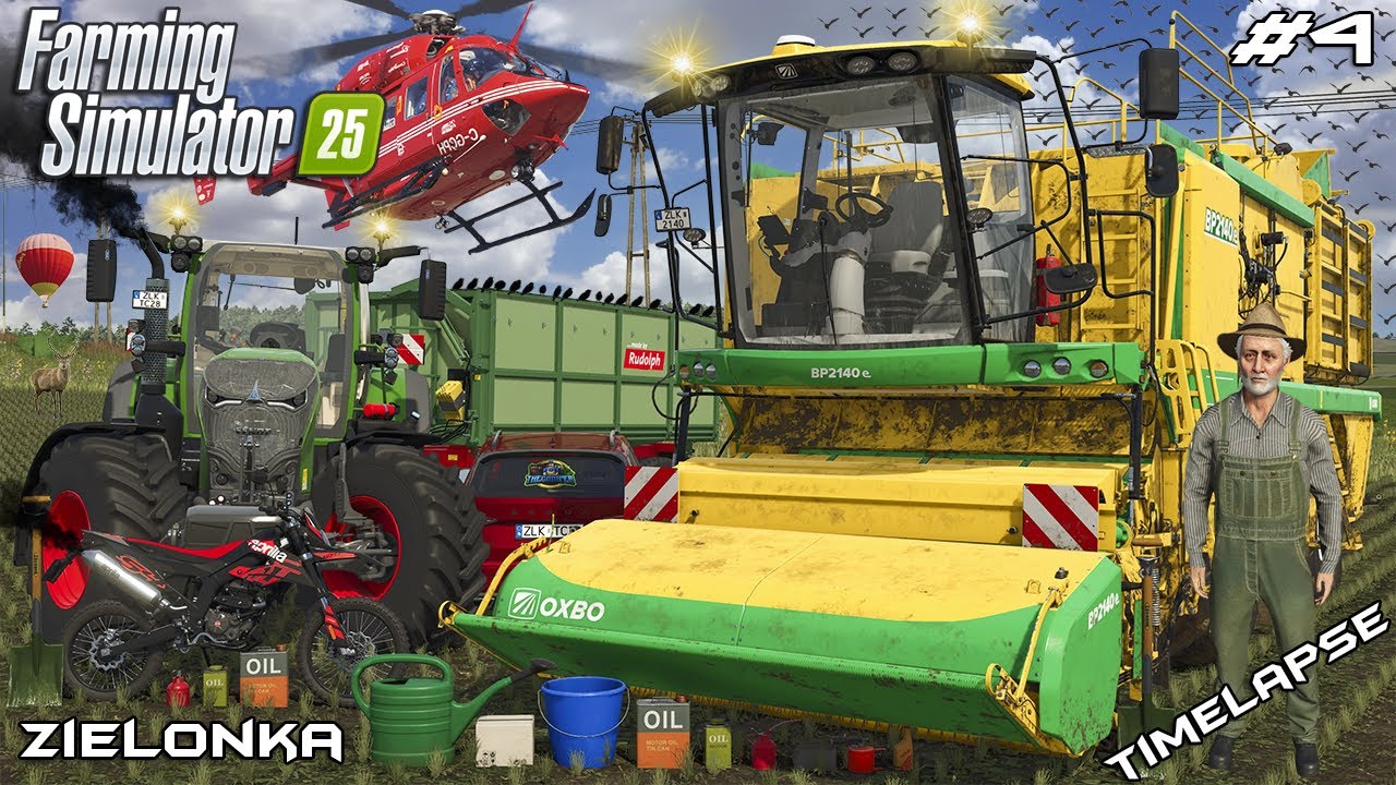 HARVESTING 2.86 HA OF GREEN BEANS WITH OXBO & FENDT | ZIELONKA | Farming Simulator 25 | Episode 4