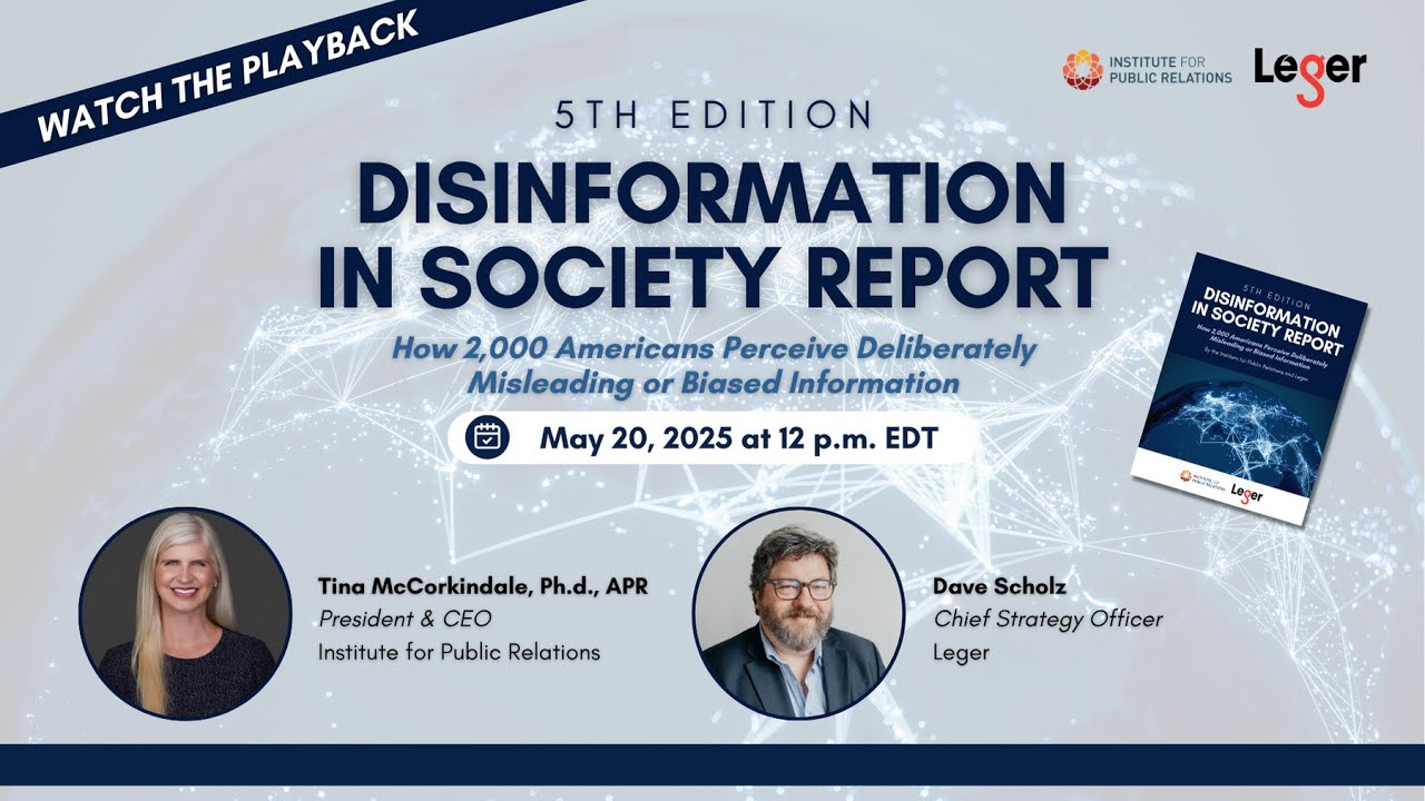 IPR Webinar | 5th Edition IPR Disinformation in Society Report