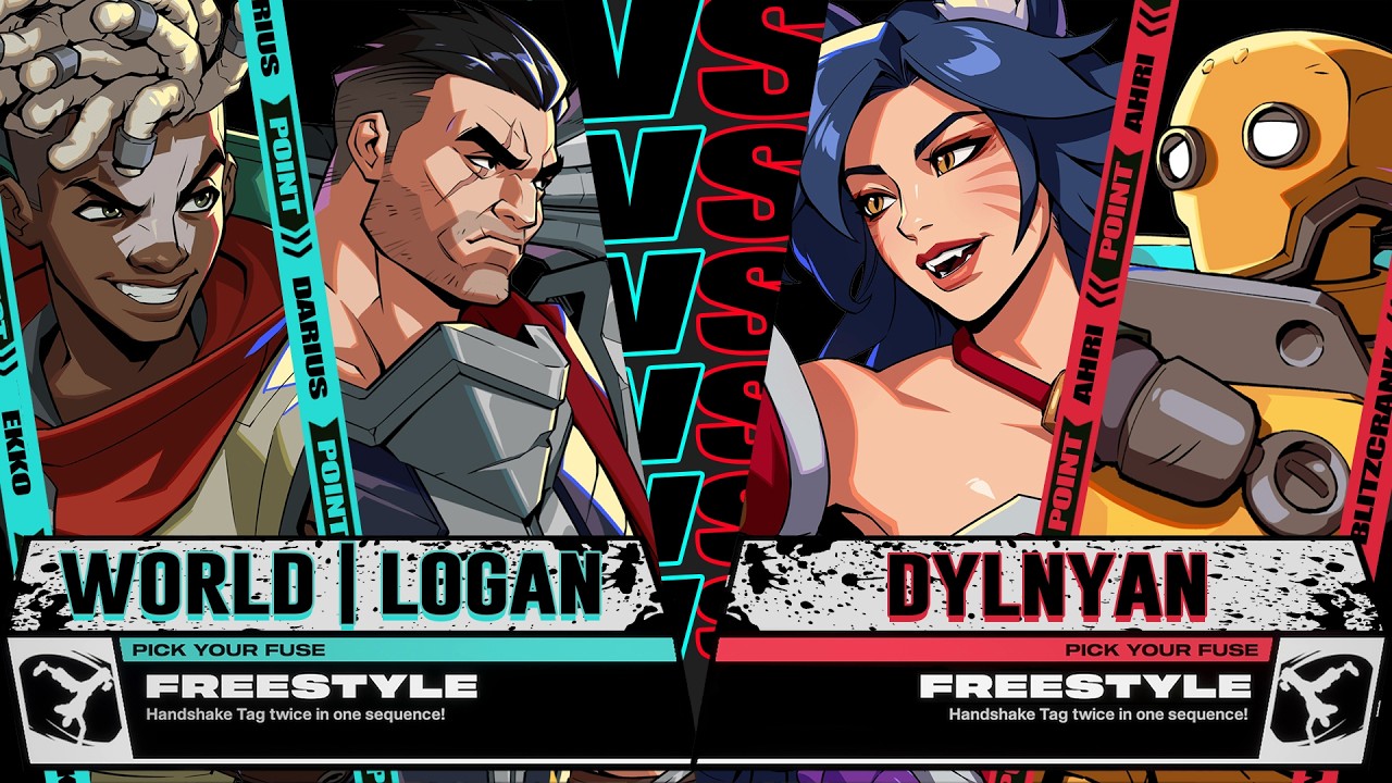 RoflWorld (Ekko) Logan (Darius) vs Dylnyan (Ahri / Blitzcrank) - 2XKO