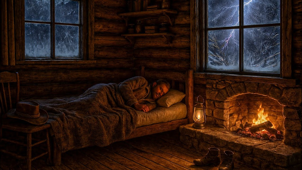 Arthur Sleeping in a Lake Cabin During Heavy Rain Night | RDR2 ASMR