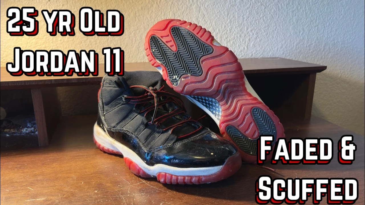 Реставрация винтажных кроссовок Jordan 11 стоимостью 500 долларов.