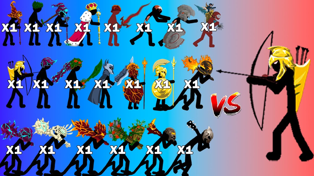 Kytchu Archer Gold 1 Vs 1 All Skins Army Giant In Stick War Legacy - Who Will Win?