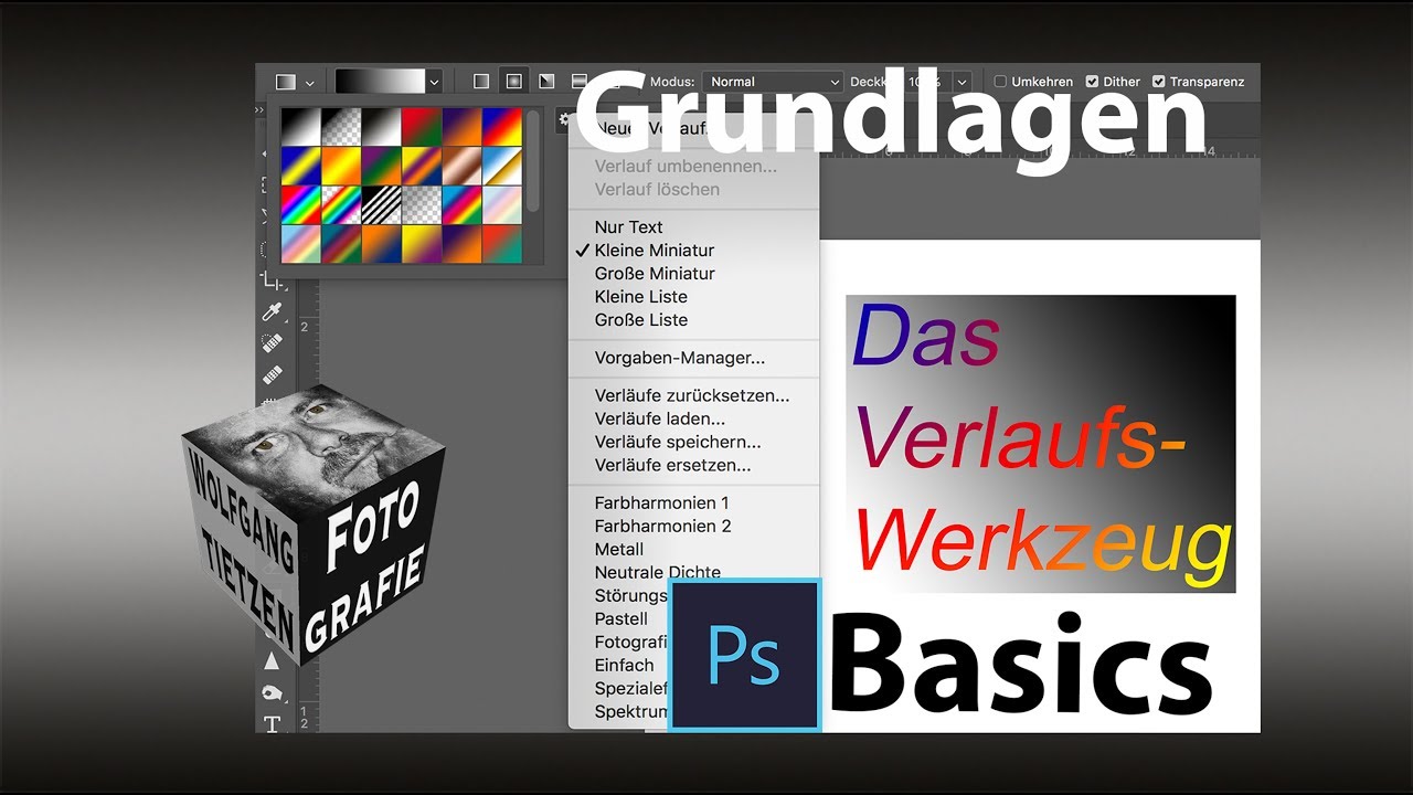 Das Verlaufswerkzeug (& Hilfslinien) - PS-Basics