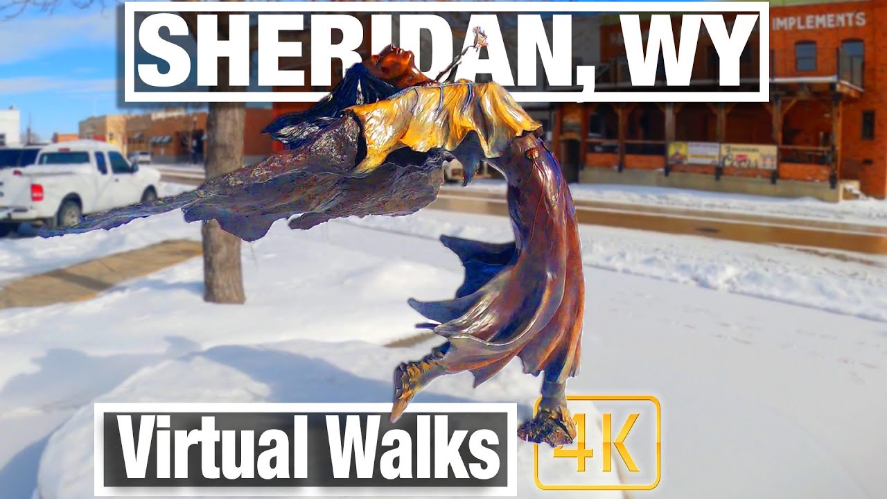 Sheridan Wyoming Virtual Walk - Treadmill Walking Scenery - 4k City Walks Virtual Walking Trails