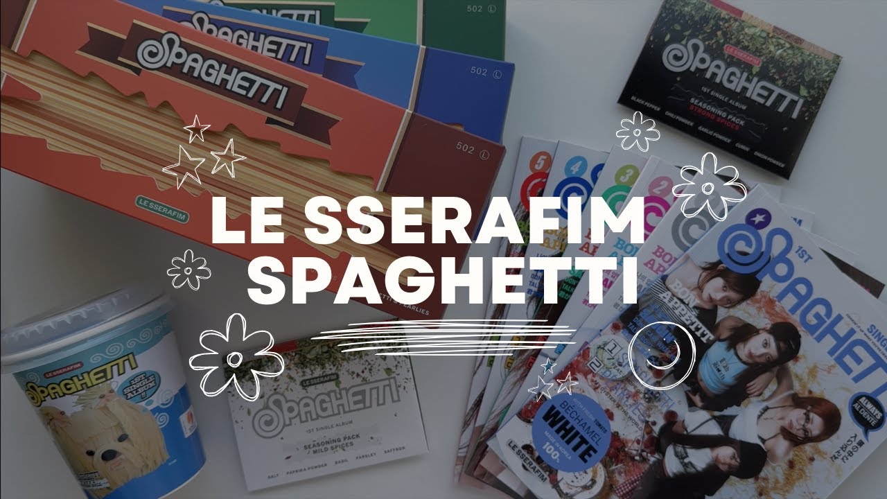 LE SSERAFIM SPAGHETTI 1st SINGLE ALBUM UNBOXING