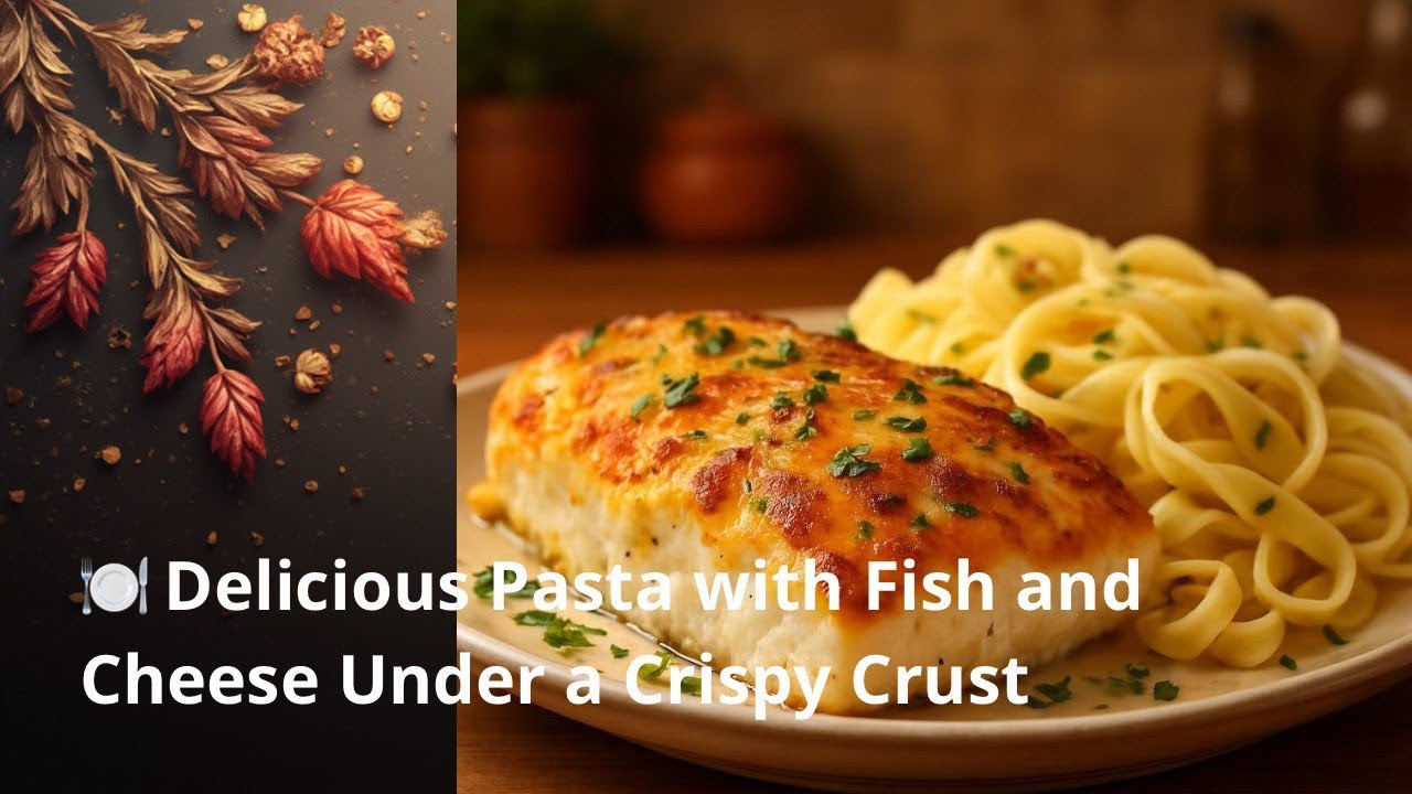 🍝 Delicious Pasta with Fish and Cheese Under a Crispy Crust