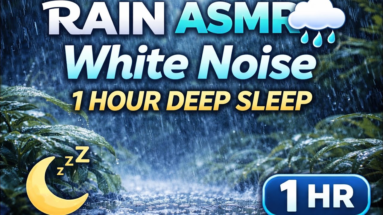 Rain ASMR for Deep Sleep 1 Hour 🌧️ White Noise Rain Sounds for Relaxation, Insomnia & Stress Relief