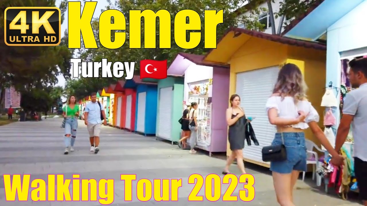 Kemer City Turkey 🇹🇷 2023 Beautiful Walking Tour 4k 60FPS/Europe BY Walking/#kemerdekaan #turkey