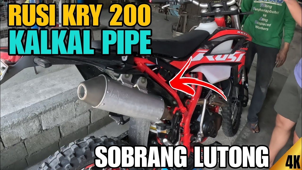 RUSI KRY 200 KALKAL PIPE FULL PROCESS - SOBRANG LUTONG PANG TRAIL SETUP - 4K UHD