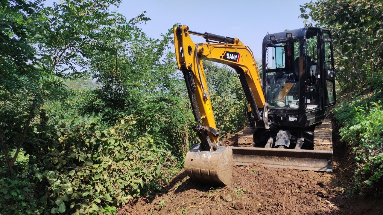PART 2 SANY SY35U MİNİ EKSKAVATÖR (kepçe) FINDIK BAHÇE YOLU YAPIYORUM /HOW TO DİG A DİRT ROAD WORKS