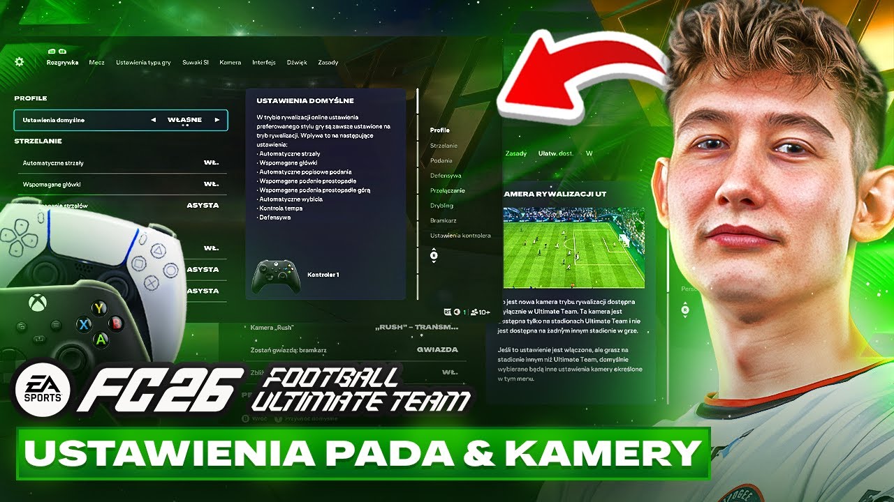 MOJE USTAWIENIA PADA I KAMERY W FC 26!