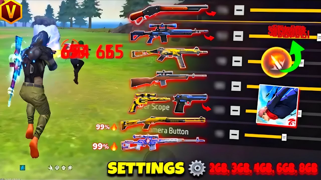 Free Fire Max Auto Headshot Trick 2026 Sensitivity ⚙️ 2gb, 3gb, 4gb Ram Headshot Sensitivity Setting