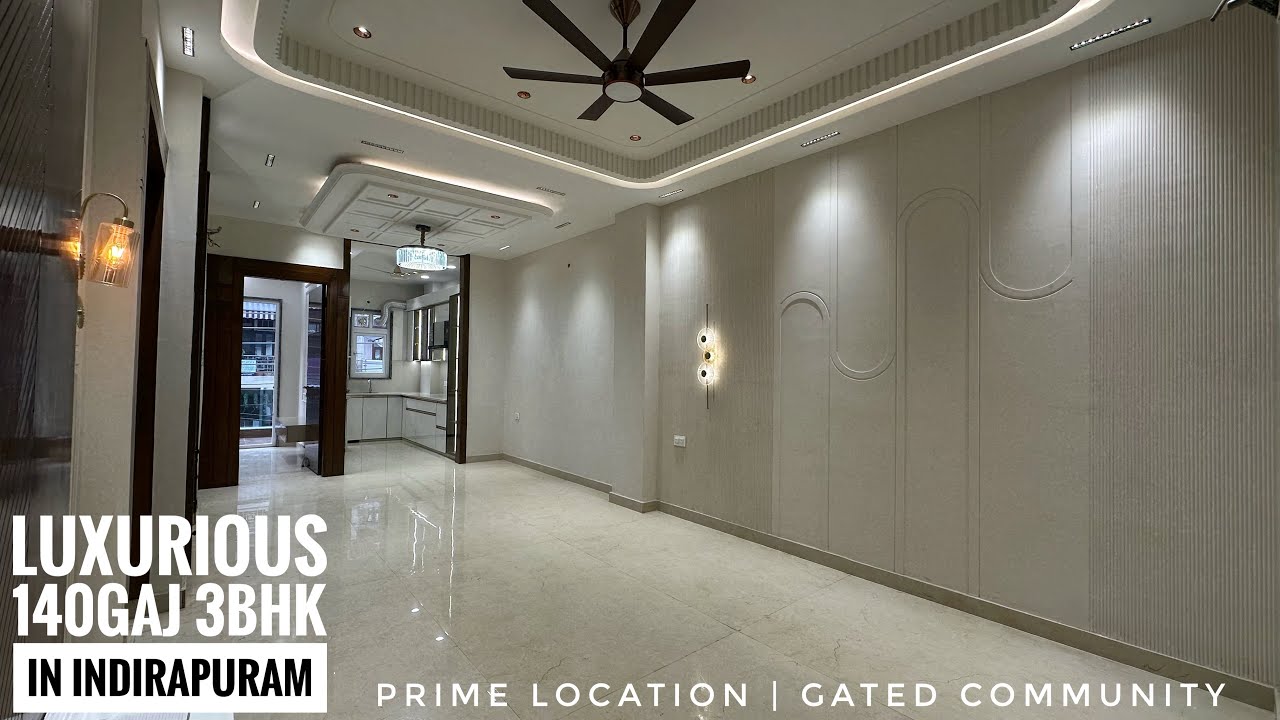 Inside Indirapuram’s Most Premium😍3BHK | 140 SQ YARDS | Prime Location 📍