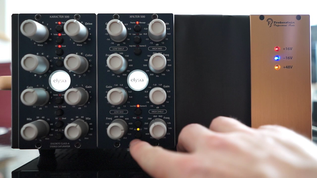 Elysia Karacter&Xfilter on drum machine