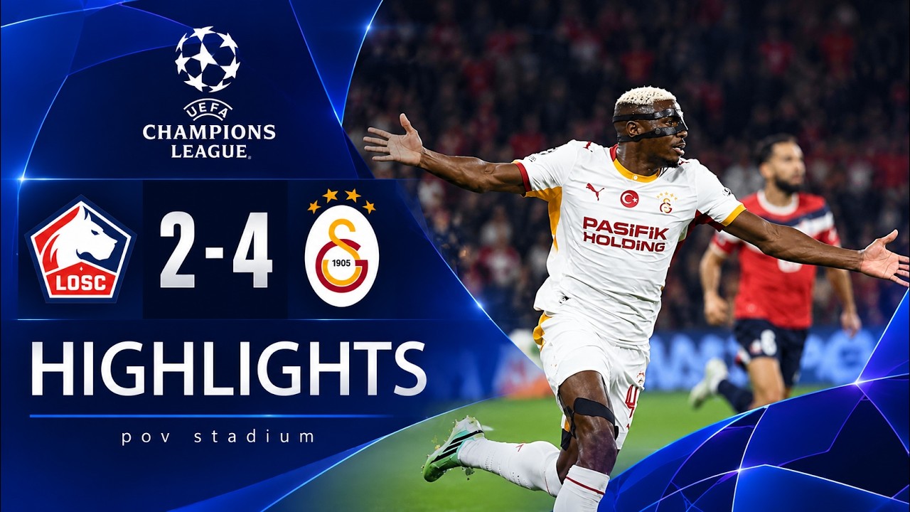 Lille 2-4 Galatasaray | ALL GOALS & Highlights | Champions League | POV STADIUM