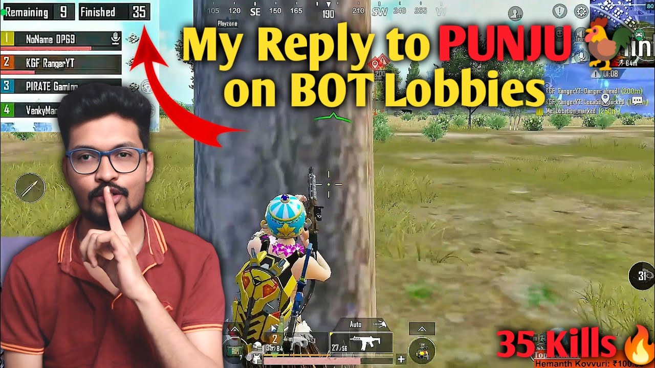 Solo 35 Kills🔥 in Conqueror Lobby, Don't Miss the End🤣