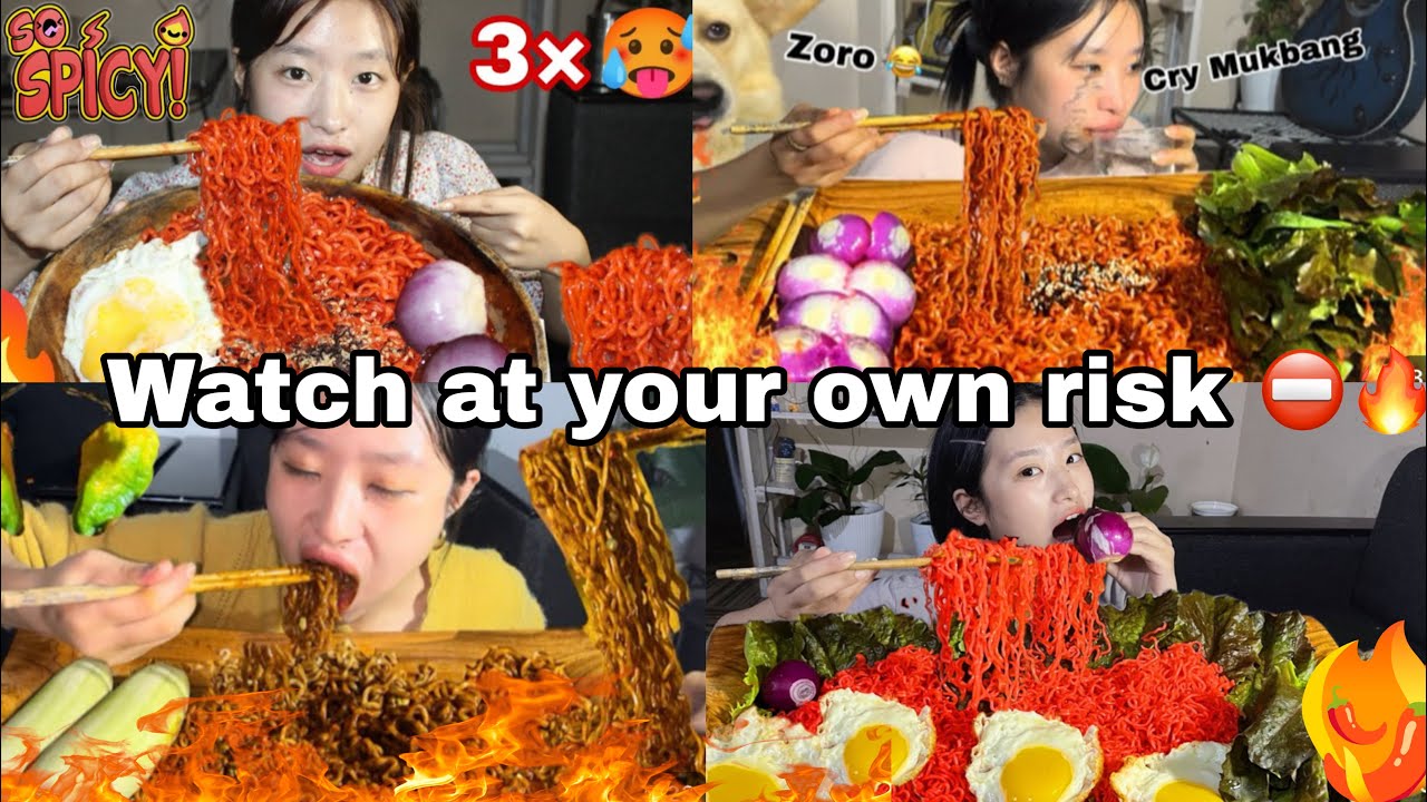 Slurping Hot Spicy Noodles Video🔥 | Sori Mukbang | 