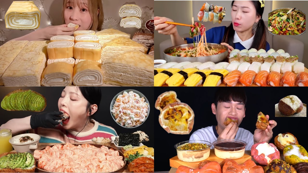 “Ultimate ASMR Food Marathon | Cakes, Sushi, Seafood & Desserts Explosion 🤯”