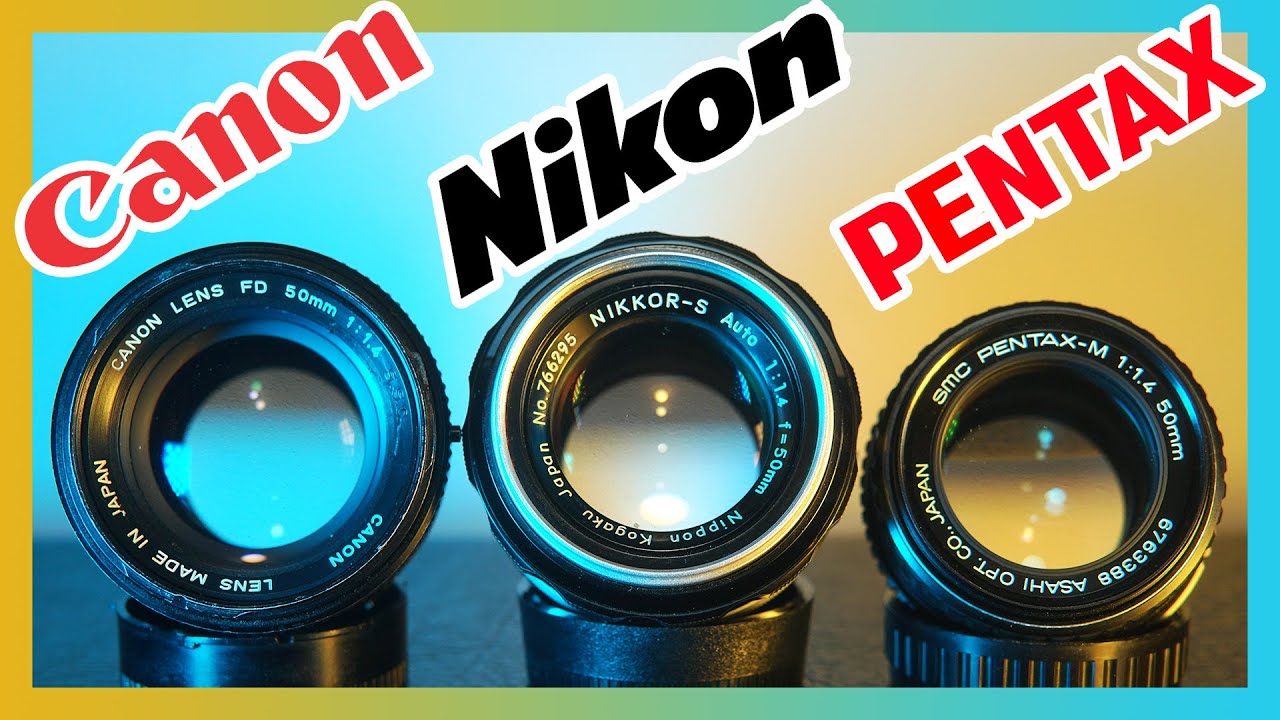 Canon Vs Nikkor VS Pentax 50mm 1.4 - vintage lenses comparison