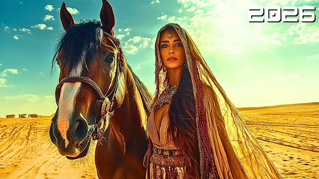 Desert Dunes - Silent Dunes Beneath the Burning Moon: Ethereal Desert Calm