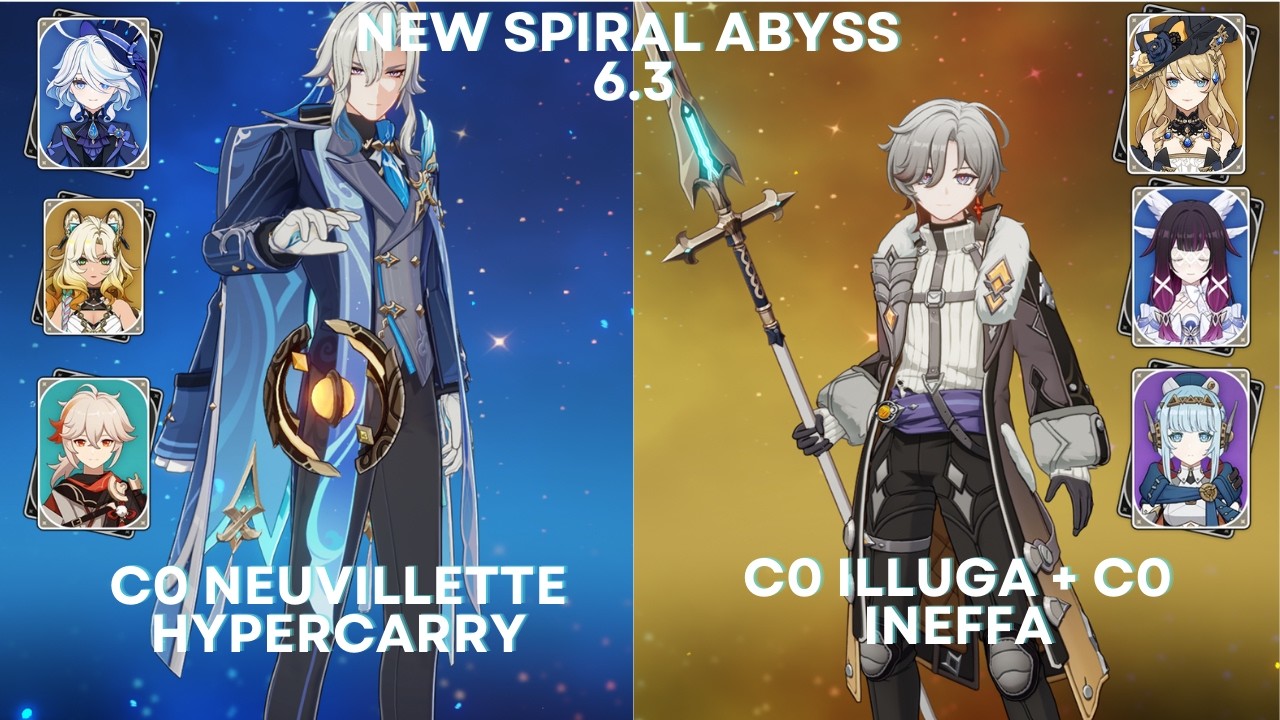 Spiral Abyss 6.3 C0 Neuvillette Hypercarry and C0 Illuga + C0 Ineffa