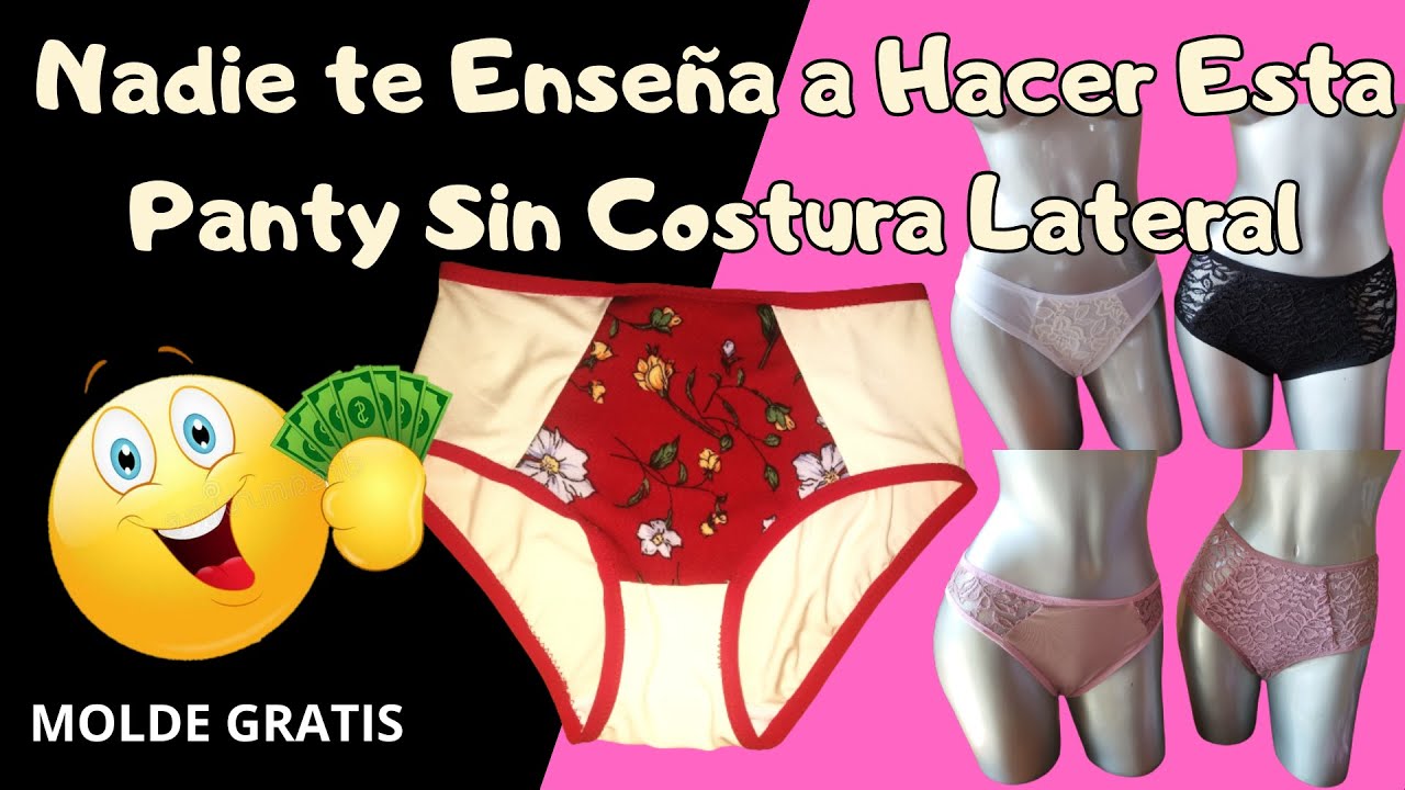 Cómo hacer 💥PANTY SIN COSTURA Lateral, Señorial, Tanga Tradicional, 👉Paso a Paso Muy Facil y Rapido🚀