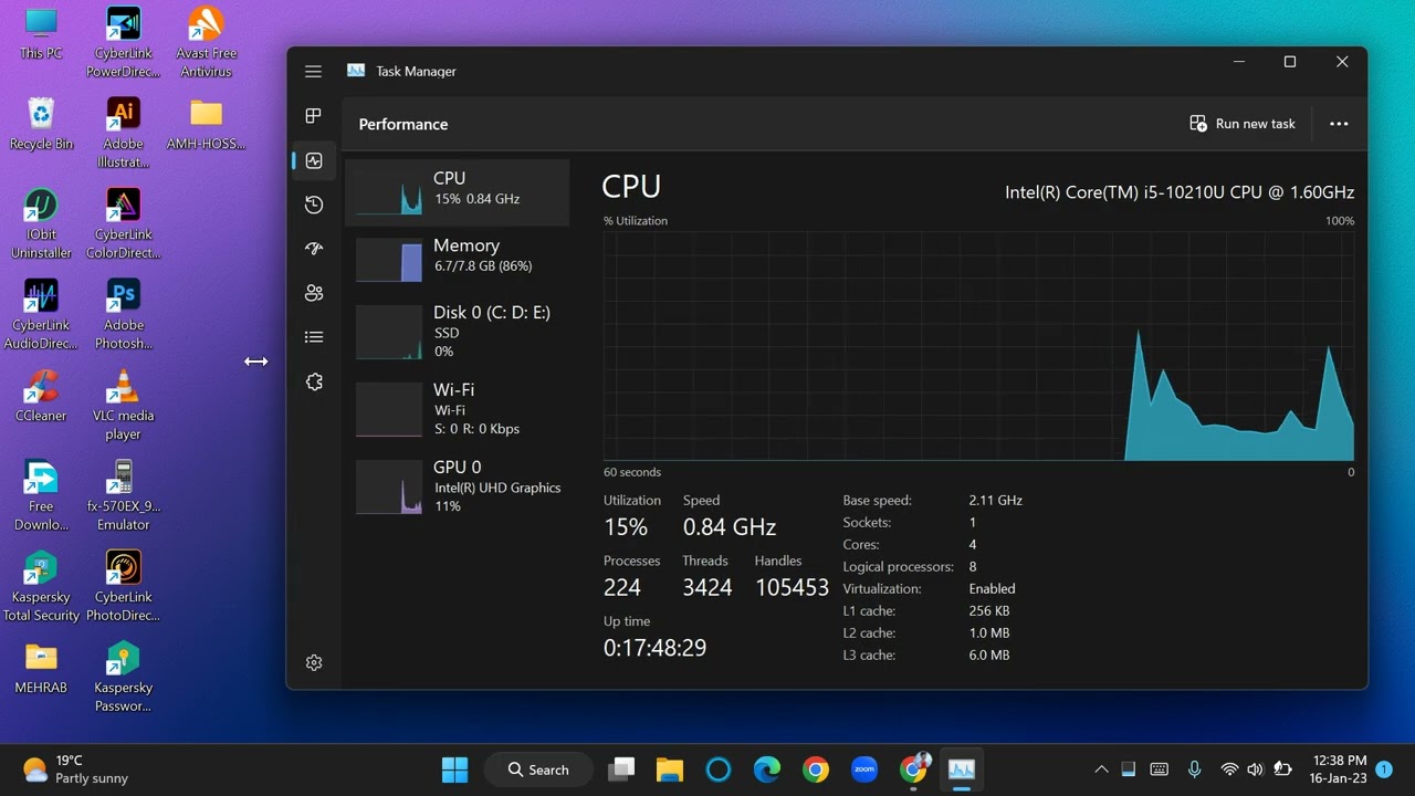 Intel 10210U Speed