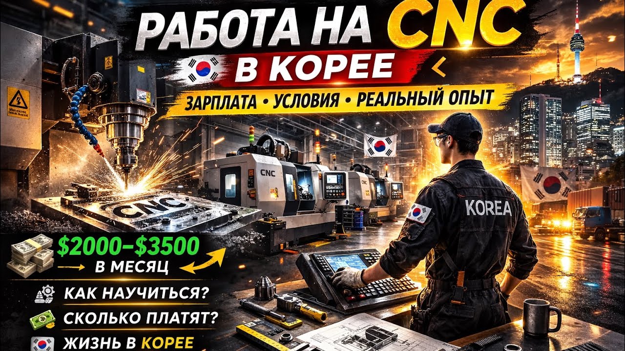 Работа на CNC-станках в Корее. Реальный опыт!