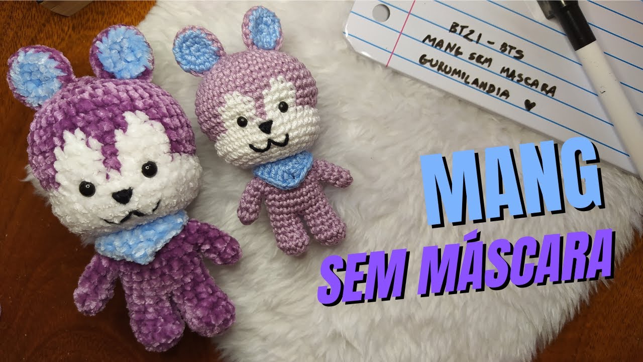 MANG SEM MÁSCARA | Bônus E-book BT21 • Tutorial de amigurumi