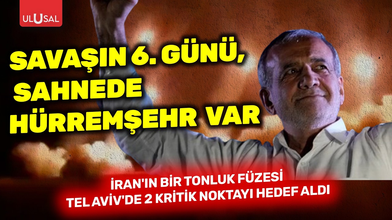 Savaşın 6. günü, sahnede Hürremşehr var: İran’ın bir tonluk füzesi, Tel Aviv’de 2 noktayı hedef aldı