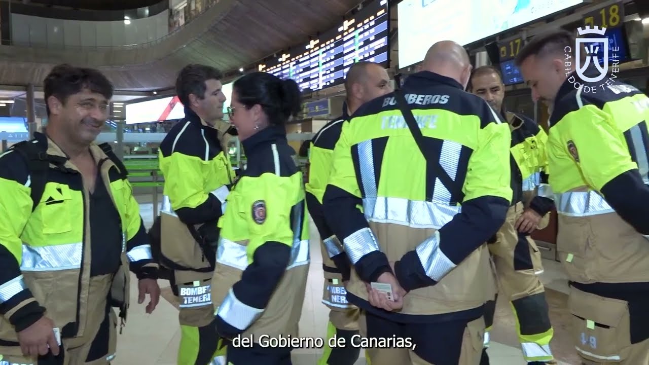 Despedida dispositivo emergencia Cabildo Tenerife a Valencia