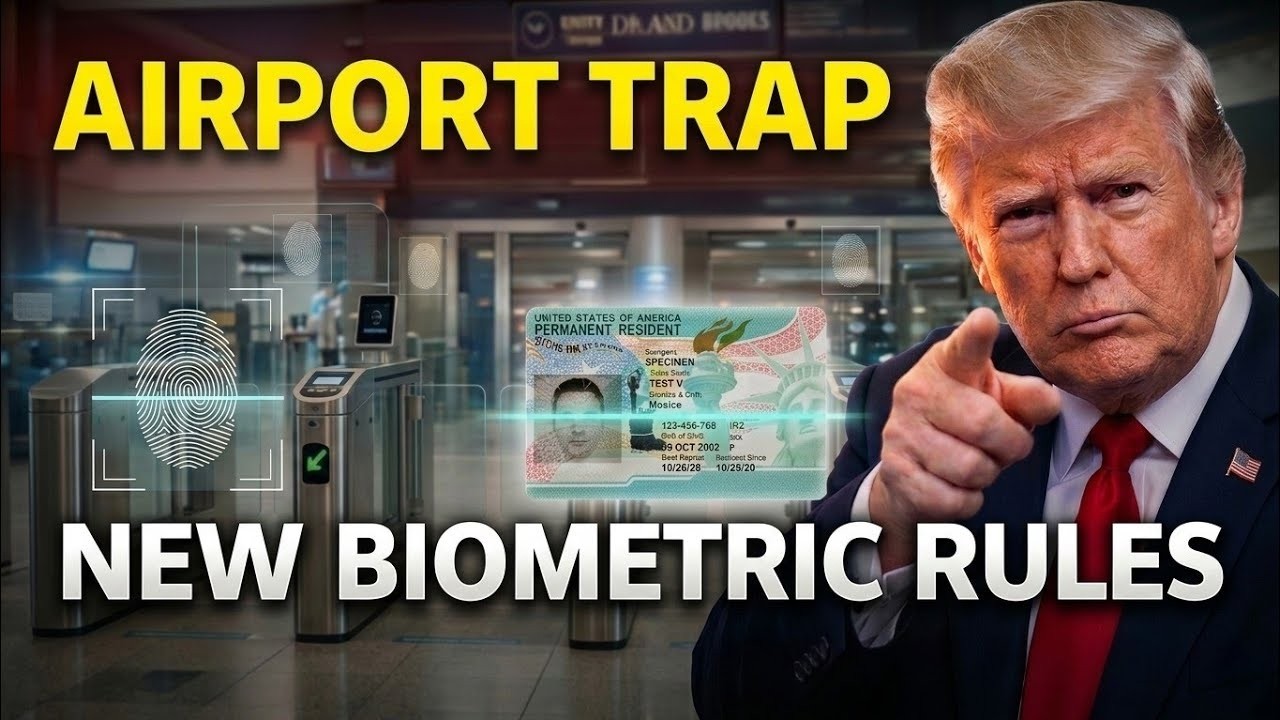 🚨AIRPORT TRAP: New Biometric Rules for Green Card Holders (Don't Travel Yet!)