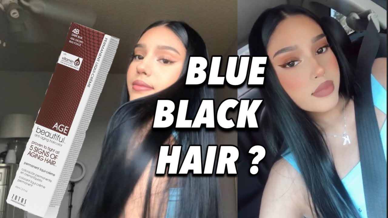 DYING MY HAIR BLUE BLACK...ATTEMPT #2// AGEBEAUTIFUL