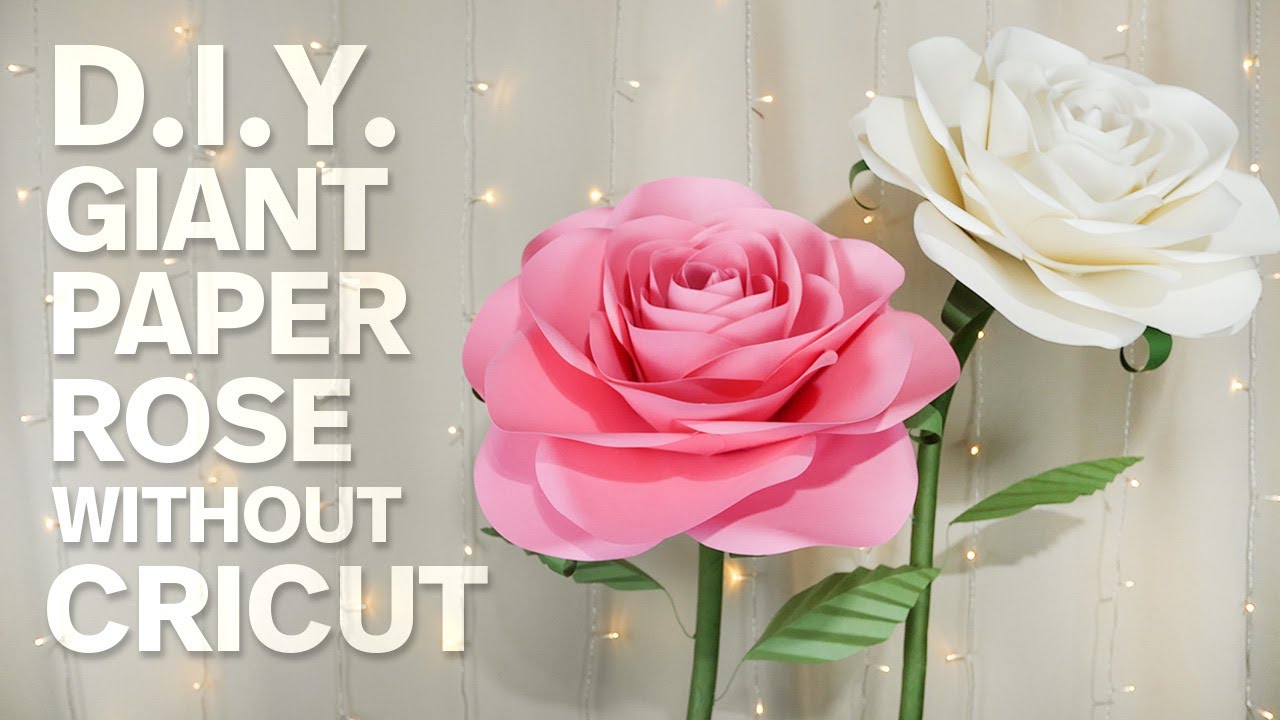 DIY Giant Paper Rose Without a Cricut: Easy Handmade Flower Tutorial