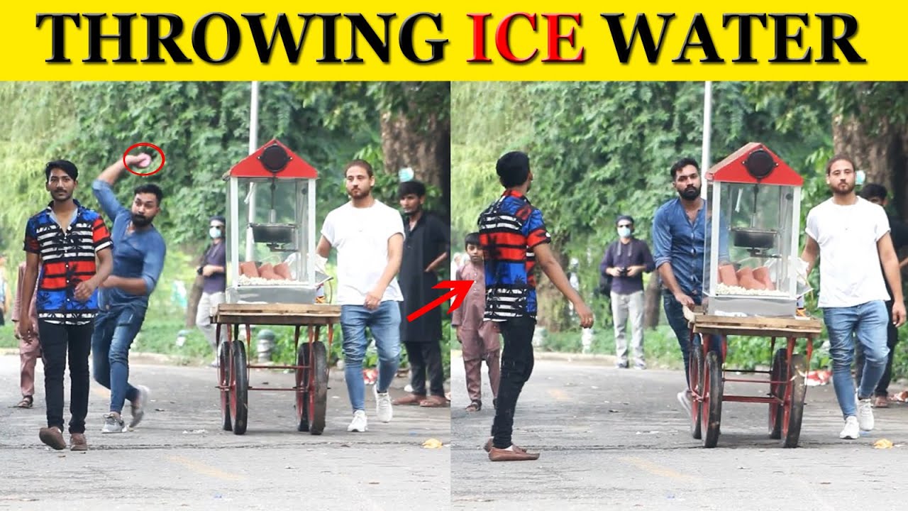 Throwing Ice Water Balloons at People Prank | Prank In Pakistan | Non scripted Prank