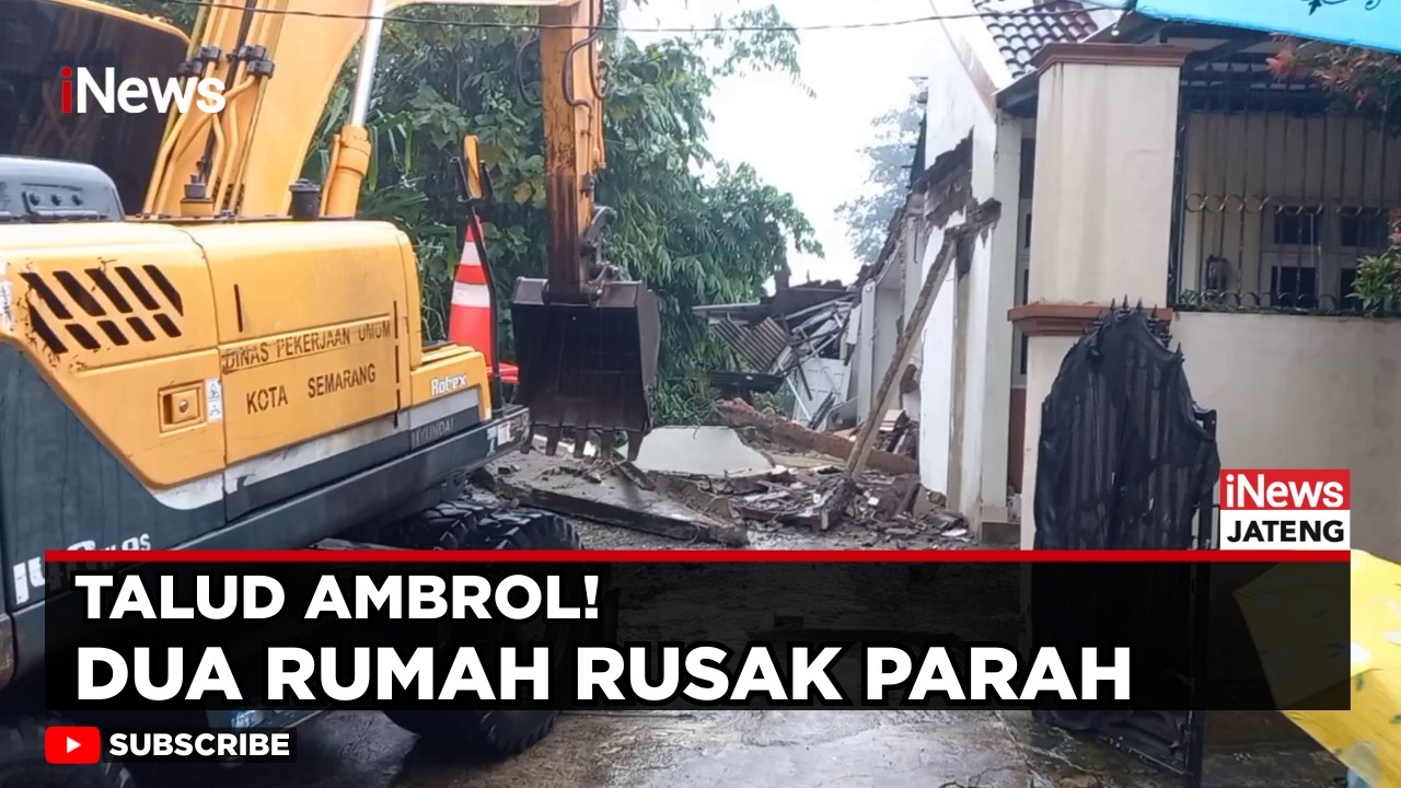 Longsor Talud Setinggi 25 Meter Rusak Dua Rumah di Semarang | iNews Jateng