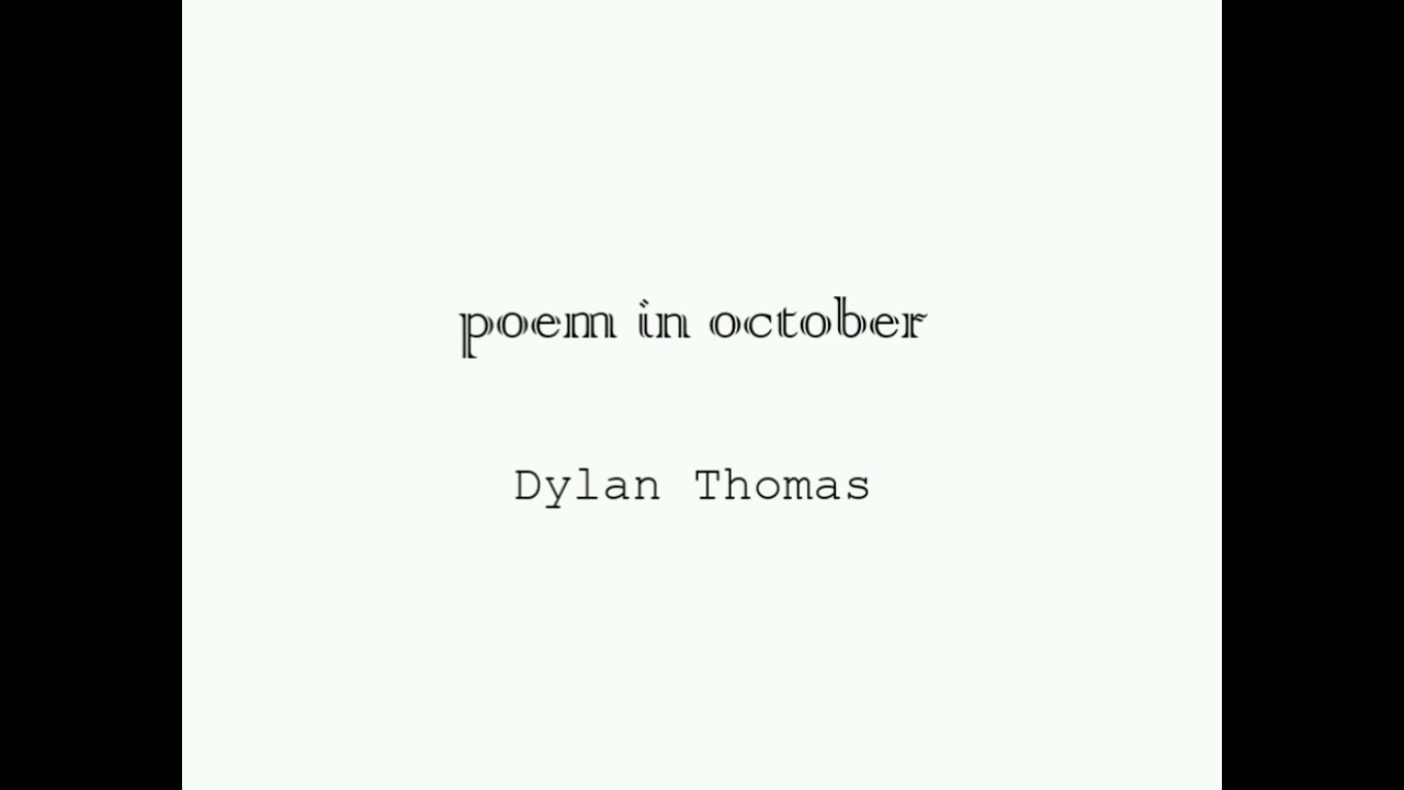 Poem in October by Dylan Thomas Malayalam #educationliveindia #upsc #downtown #pg #english
