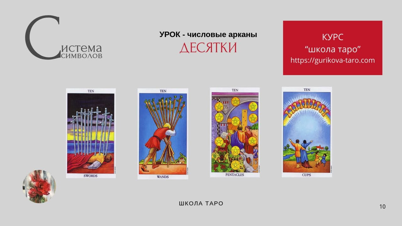 Числовые арканы таро. 3 урок. 6-10