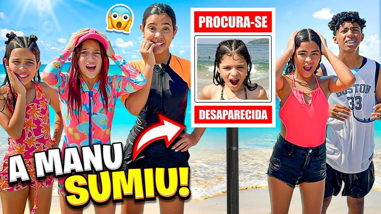 MANU A PRIMA CHATA SUMIU NA PRAIA!! FICAMOS PREOCUPADOS (JÉSSICA SOUSA E FAMILIA)
