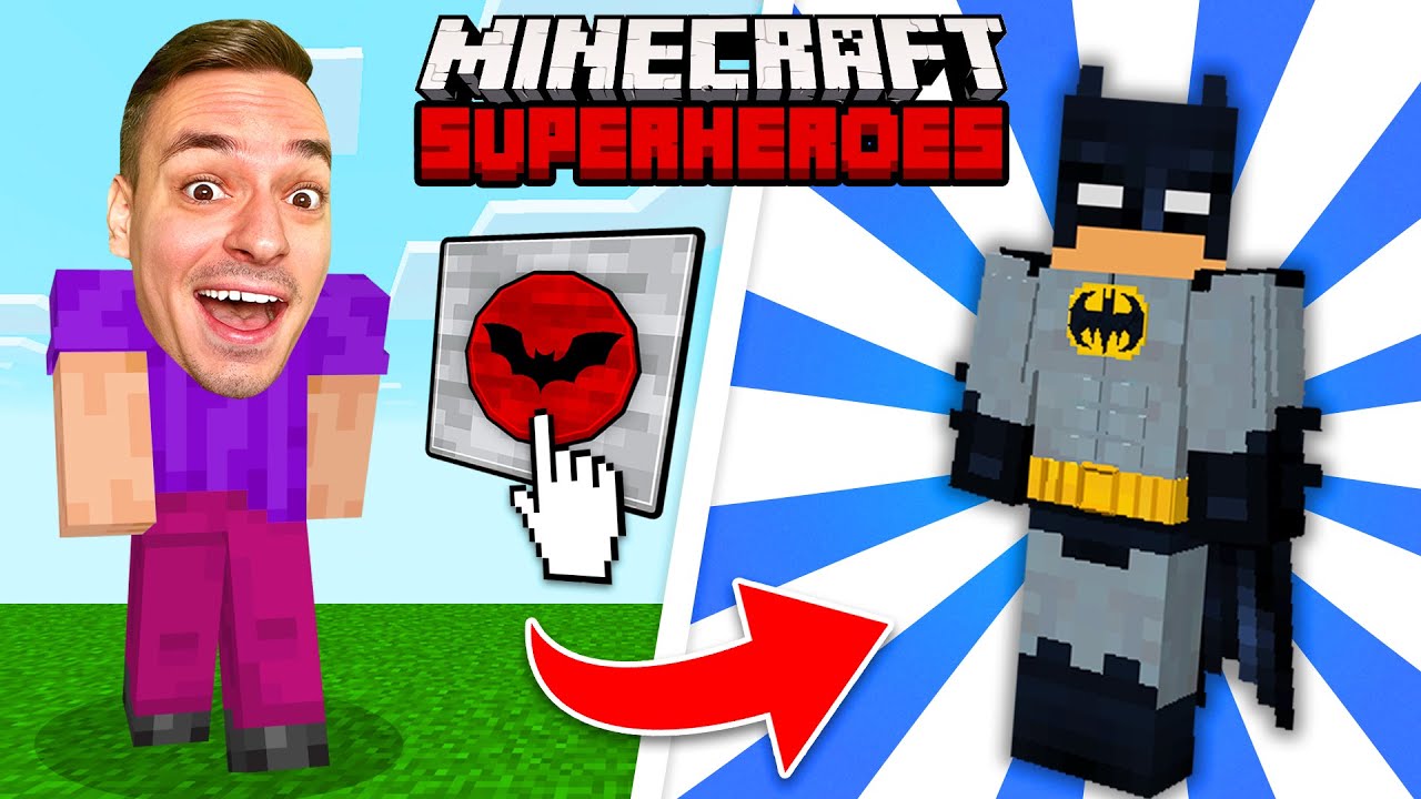 МАЙНКРАФТ, НО СТАВАМ СУПЕРГЕРОЙ! | MINECRAFT BATMAN МОД!