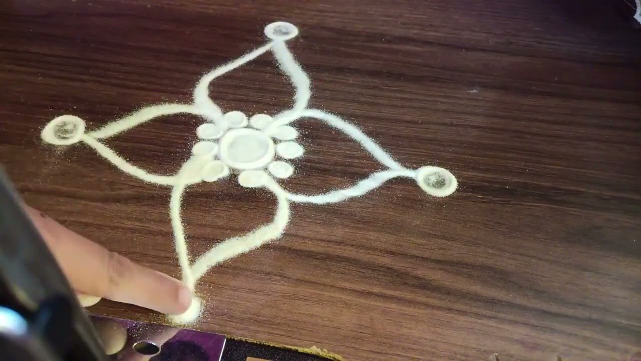 Simple Rangoli Designs #art #indianrangole #dialyrangoli #video #youtube 