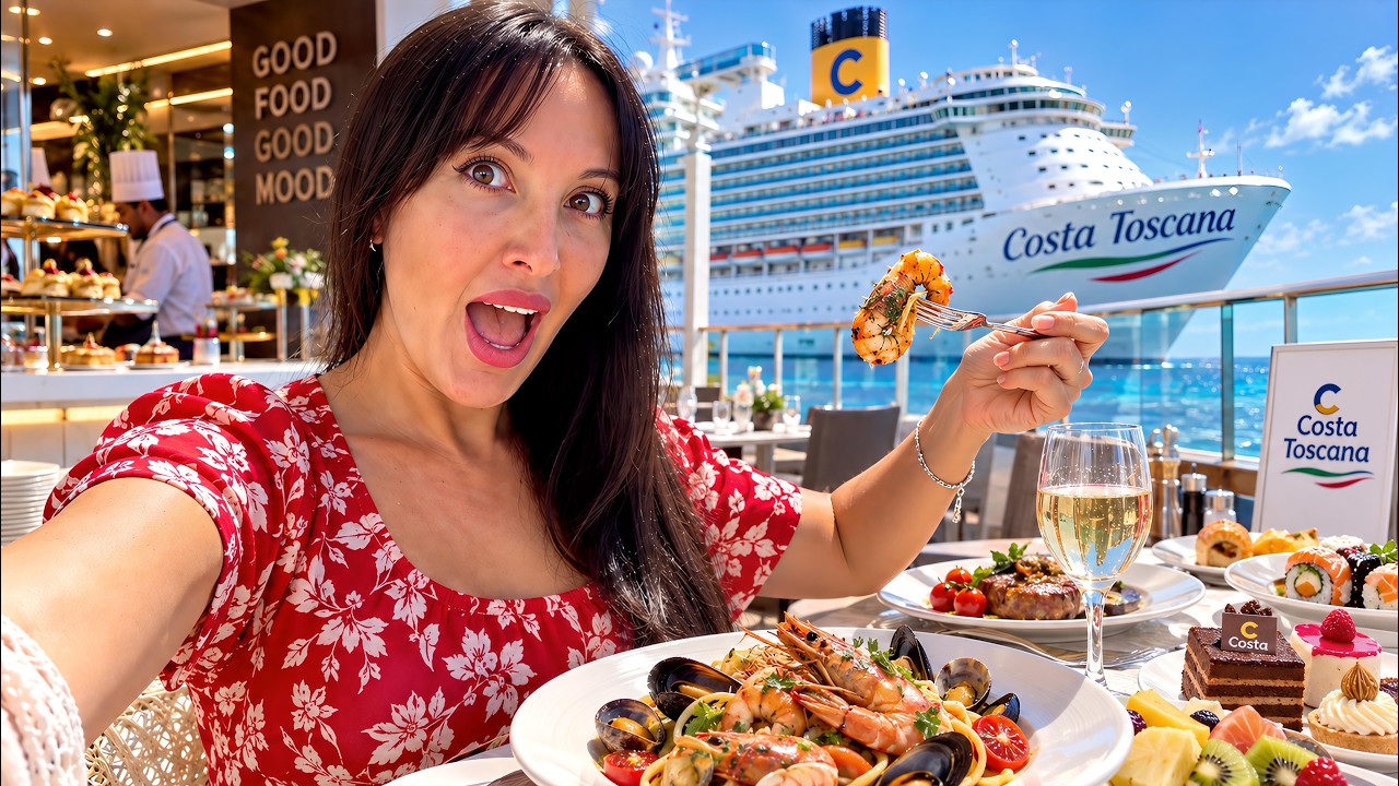 TODA ESTA COMIDA SE INCLUYE EN EL CRUCERO COSTA TOSCANA 🛳️